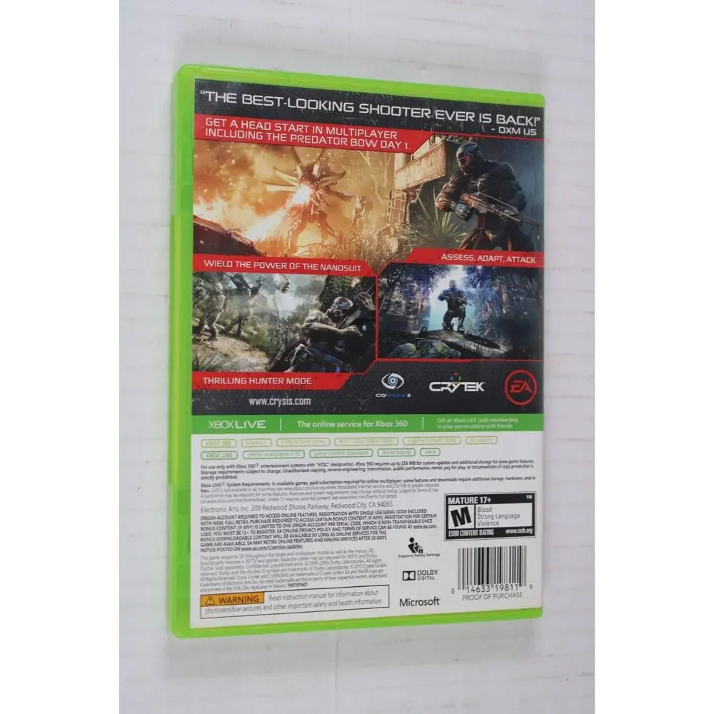 Crysis 3 Hunter Edition (Microsoft Xbox 360, 2013) Authentic, Complete, tested